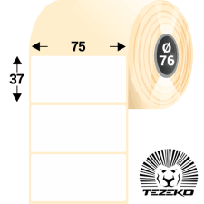 Tezeko 75 * 37 mm, öntapadós papír etikett címke (3000 címke/tekercs) etikett