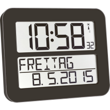 TFA 60.4512.01 Timeline Max Ébresztőóra - Fekete ébresztőóra