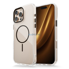 TFO Clear Thin MagSafe-kompatibilis tok iPhone 17 Pro - fekete-átlátszó tok és táska