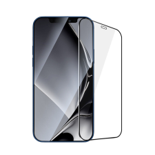 TFO Fémszegélyes edzett üveg fekete szegéllyel iPhone 12/12 Pro mobiltelefon kellék