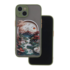 TFO Ultra Trendy tok Samsung Galaxy S22 - zöld "Travel" mintás tok és táska