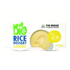  THE BRIDGE Növényi desszert, bio, 2x130 g, THE BRIDGE, rizs, vanília reform élelmiszer