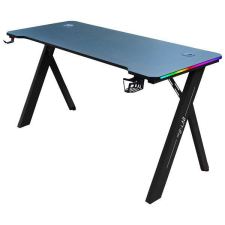 The G-Lab Gamer Asztal - K-DESK-SULFUR (120x60cm, fém, pohártartó, fejhallgatótartó, fekete, RGB LED) íróasztal