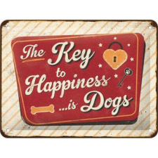  The Key 2 Happiness.. Is Dogs - Fémtábla dekoráció