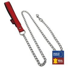 the red Póráz bőr nyéllel 1m Piros bilincs, kötöző