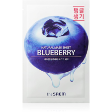 The Saem Natural Mask Sheet Blueberry arcmaszk revitalizáló hatással 21 ml arcpakolás, arcmaszk