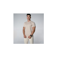 THEAD. Rövid ujjú galléros pólók AXEL POLO SHIRT Bézs EU L férfi póló