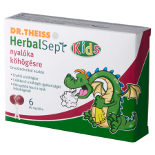  THEISS KÖHÖGÉSRE HERBALSEPT KIDS NYALÓKA 6X vitamin és táplálékkiegészítő