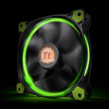 Thermaltake CL-F038-PL12GR-A Riing 12cm Cooler Black/Green LED hűtés