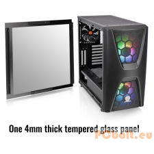 Thermaltake Commander C34 TG ARGB Tempered Glass Black számítógép ház