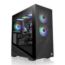 Thermaltake Divider 370 TG ARGB Mid Tower Chassis Tempered Glass Black számítógép ház