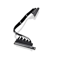 Thermaltake PCI-E 4.0 Dual 90 Degree Riser Cable 400mm fekete kábel és adapter