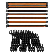 Thermaltake TtMod Sleeve kábel Combo Pack Fekete/Narancssárga (AC-036-CN1NAN-A1) asztali számítógép kellék