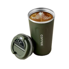 Thermo-Bögre - Hőmérővel - 510ml - Zöld termosz