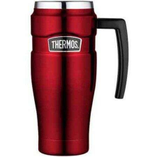 Thermos Duplafalú Termoszbögre Füllel - Travel Tumbler - Bordó - 470 ml termosz