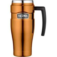 Thermos Duplafalú Termoszbögre Füllel - Travel Tumbler - Gold - 470 ml termosz