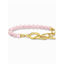 Thomas Sabo A2134-414-9-L19V Vergoldetes Bracelet w. pink Beads, karkötő