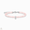 Thomas Sabo Charming Collection rózsakvarc gyöngyökkel karkötő 19 cm - A2097-034-9-L19