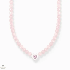 Thomas Sabo Charming Collection szív rózsakvarc gyöngyökkel nyaklánc - KE2181-035-9-L42 nyaklánc