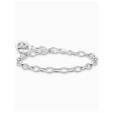 Thomas Sabo X0291-001-21-L17 Silver charm bracelet w. Goldbears logo ring, karkötő