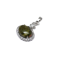 Thulit fazettált korong 4x3mm medál