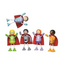 Tidlo fa figurák Szuperhősök 5 db játékfigura