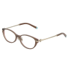 TIFFANY TF2225D 8255 Brown Transparent On Pink Demo Lens szemüveg