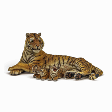  Tigris figura 3 kölyökkel játékfigura