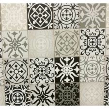 TILES BLACK AND WHITE /fekete-fehér csempe 45cm x 15m öntapadós tapéta tapéta, díszléc és más dekoráció