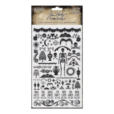 Tim Holtz Díszítőelem, matrica, Remnant Rubs / Idea-ology Tim Holtz Halloween (2 ív) dekorációs kellék