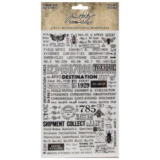 Tim Holtz Kaparósmatrica , Specimen Remnant Rubs / Tim Holtz Idea-ology - (1 csomag) matrica