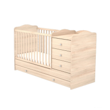  Timba Niki kombiágy 3 fiókos - Borostyán kiságy, babaágy