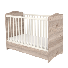 TIMBA Viki 60x120-as Zárt végű kiságy ágyneműtartóval - Krém-fűz lakástextília