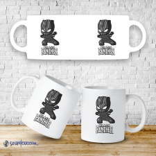 Time4Gift Fekete Párduc Chibi bögre bögrék, csészék
