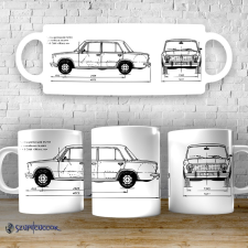 Time4Gift Lada autó paraméterek front bögre bögrék, csészék