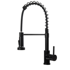 Timeless Home Mosogató csaptelep flexibilis csővel, levehető zuhanyfejjel, fekete csaptelep