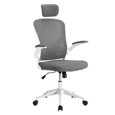 Timeless Tools Ergonomikus irodai szék deréktámasszal, fejtámlával, szürke forgószék