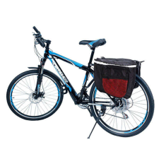 Timeless Tools Kétoldalas kerékpártáska, 25 l, fényvisszaverő szalagokkal, Vízálló, Fekete kerékpáros táska