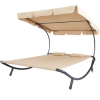 Timeless Tools Kétszemélyes napozóágy árnyékolóval, Bézs
