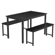 Timelesstools 3 részes, fém vázas étkezőgarnitúra 2 paddal bútor