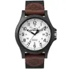 Timex Timex Expedition férfi karóra 40 mm, kvarc, WR50, bőr szíj, fehér számlap