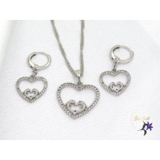  Tina antiallergén delfines szett nyaklánc fülbevaló-rodium ékszer szett