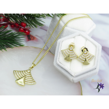  Tinka antiallergén szett medálos nyaklánc fülbevaló-14K ékszer szett