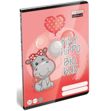 Tiny Hippo vízilovas kockás füzet A5 - 27-32 füzet
