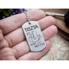 Tiszta mint a hattyú acél medálos kulcstartó kulcstartó
