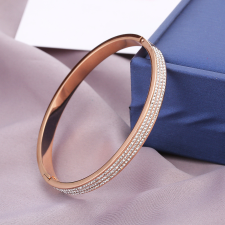 Titánium háromsoros karkötő rosegold karkötő