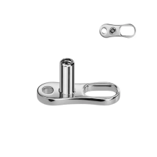  Titánium Microdermal Talp Két Lyukas, Menetméret:1,6mm egyéb ékszer