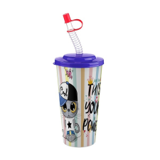 Titiz IRIS CUTE pohár szívószállal 650ml AP-9128 konyhai eszköz
