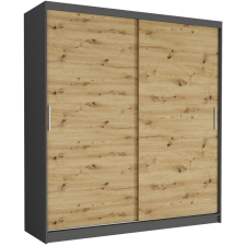  TIVARO VI. Gardróbszekrény 203x218x60 - antracit, artisan bútor