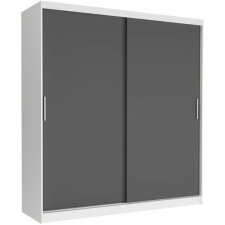  TIVARO VI. Gardróbszekrény 203x218x60 - fehér, antracit bútor